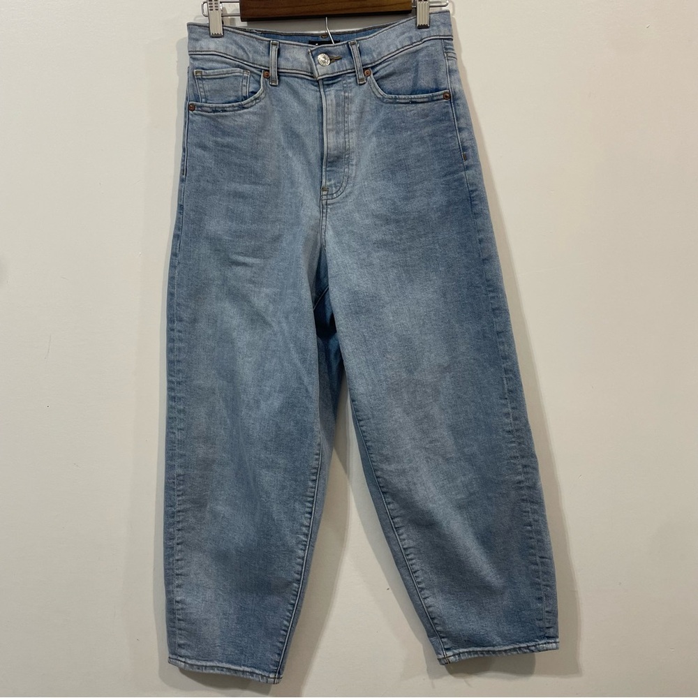 Express Ballon Leg Super High Rise Fall Baggy Classic Blue Denim Jeans Size 4/R